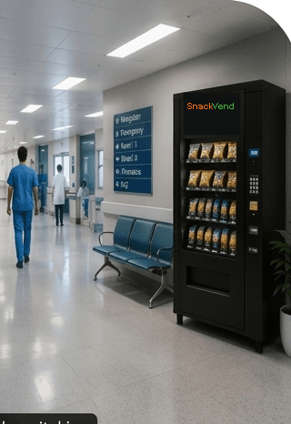 Hospital environment with a vending machine